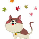 猫と紅葉
